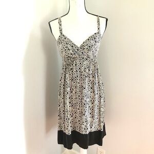 Elie Tahari Silk Black White Geometric Dress S